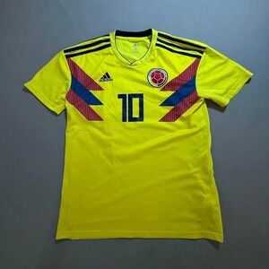 Adidas Colombia Soccer Jersey Yellow #10 James Mens M‎ Yellow Short Sleeve